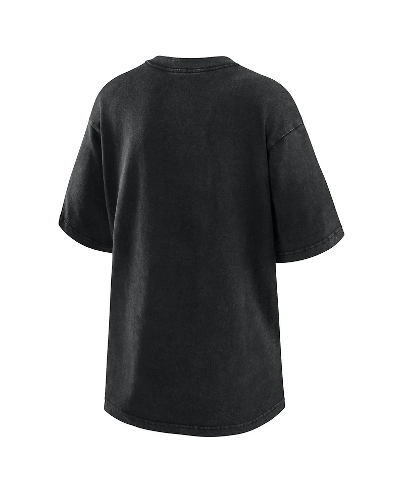 Wear by Erin Andrews Women's Black San Diego Padres Oversized Boyfriend T-Shirt