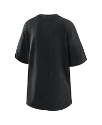 Wear by Erin Andrews Women's Black San Diego Padres Oversized Boyfriend T-Shirt