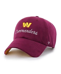 '47 Brand Women's Burgundy Washington Commanders Spirited Clean Up Adjustable Hat