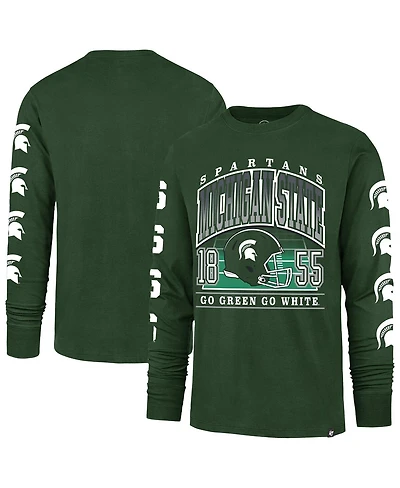 '47 Brand Men's Green Michigan State Spartans Go Big Long Sleeve T-Shirt