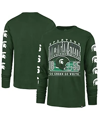 '47 Brand Men's Green Michigan State Spartans Go Big Long Sleeve T-Shirt