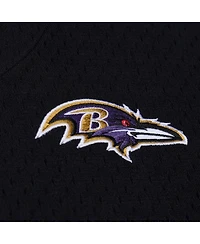 Mitchell & Ness Men's Black Baltimore Ravens Head Coach Mesh Full-Button Fashion Jersey