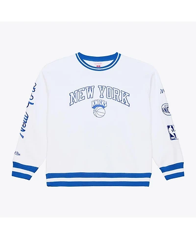 Mitchell & Ness Men's White New York Knicks Arctic Fleece Sweatshirt