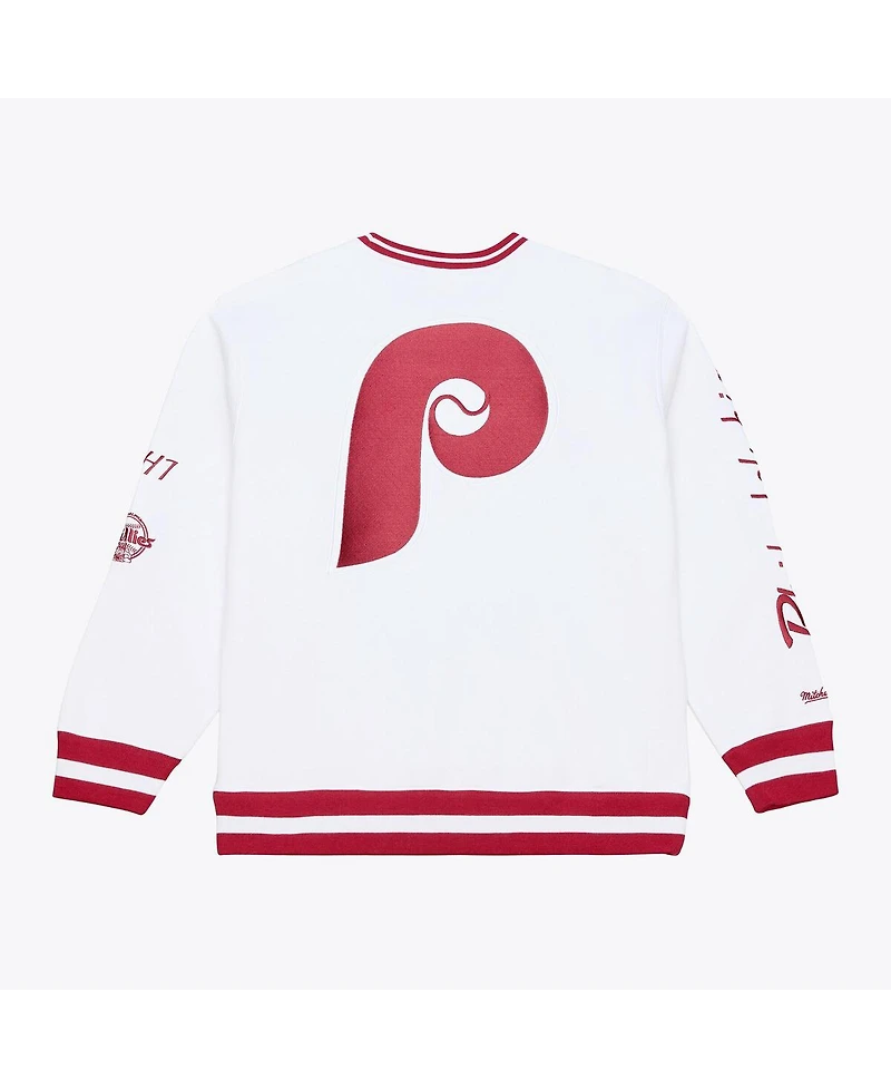 Mitchell & Ness Men's White Philadelphia Phillies Arctic Fleece Sweatshirt