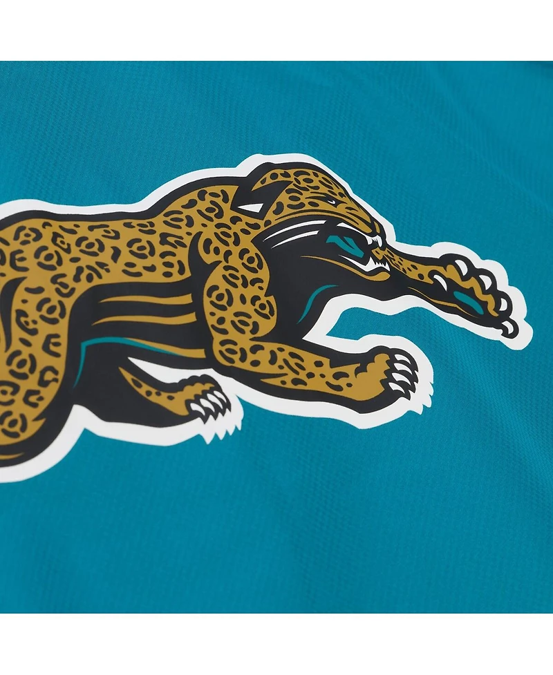 Mitchell & Ness Men's Teal Jacksonville Jaguars Coaches Full-Snap Hooded Windbreaker Jacket