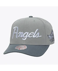 Mitchell & Ness Men's Gray California Angels Cooperstown Thunderstorm Head Coach Pro-Crown Adjustable Hat