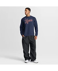 Nike Men's Navy Detroit Tigers Primetime Wordmark Sweatshirt