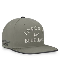 Nike Men's Olive Toronto Blue Jays Pro Dri-fit Snapback Hat