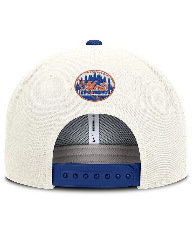 Nike Men's Cream/Royal New York Mets Cooperstown Pro Dri-fit Snapback Hat