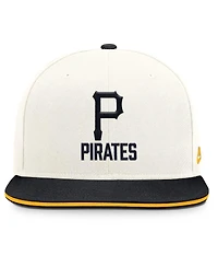 Nike Men's Cream/Black Pittsburgh Pirates Cooperstown Pro Dri-fit Snapback Hat