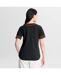 Fanatics Women's Black Baltimore Orioles Diva Race Ahead Raglan V-Neck T-Shirt