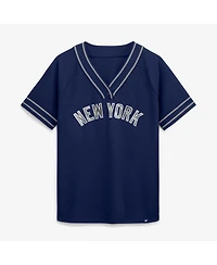 Fanatics Women's Navy New York Yankees Diva Race Ahead Raglan V-Neck T-Shirt