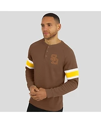 Darius Rucker Collection by Fanatics Men's Brown San Diego Padres Waffle-Knit Raglan Long Sleeve Henley T-Shirt