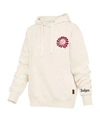 Pressbox Women's Cream Wisconsin Badgers Elena Janise Hoodie