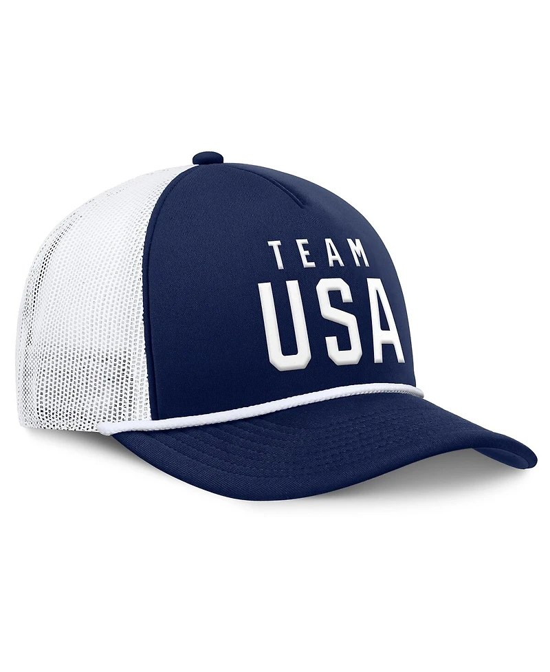Fanatics Men's Fanatics Navy Team Usa Foam Front Adjustable Trucker Hat