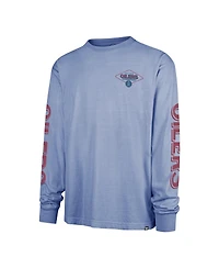 '47 Brand Men's Light Blue Tennessee Oilers Gridiron Classic Teams Cairn Ravine Foundation Throwback Long Sleeve T-Shirt