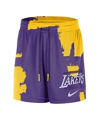 Nike Men's Purple/Gold Los Angeles Lakers Courtside Club Dri-fit Practice Shorts