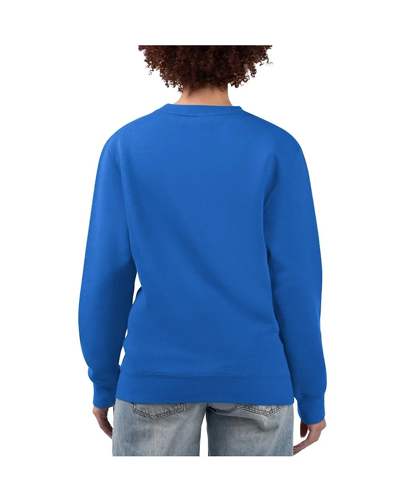 G-iii 4Her by Carl Banks Women's Royal Philadelphia Phillies Flowers Graphic Pullover Sweatshirt