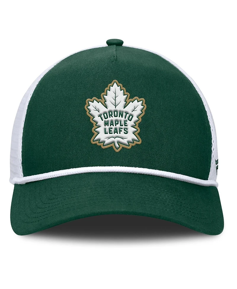 Fanatics Men's Green/White Toronto Maple Leaf's Bermuda A-Frame Adjustable Hat