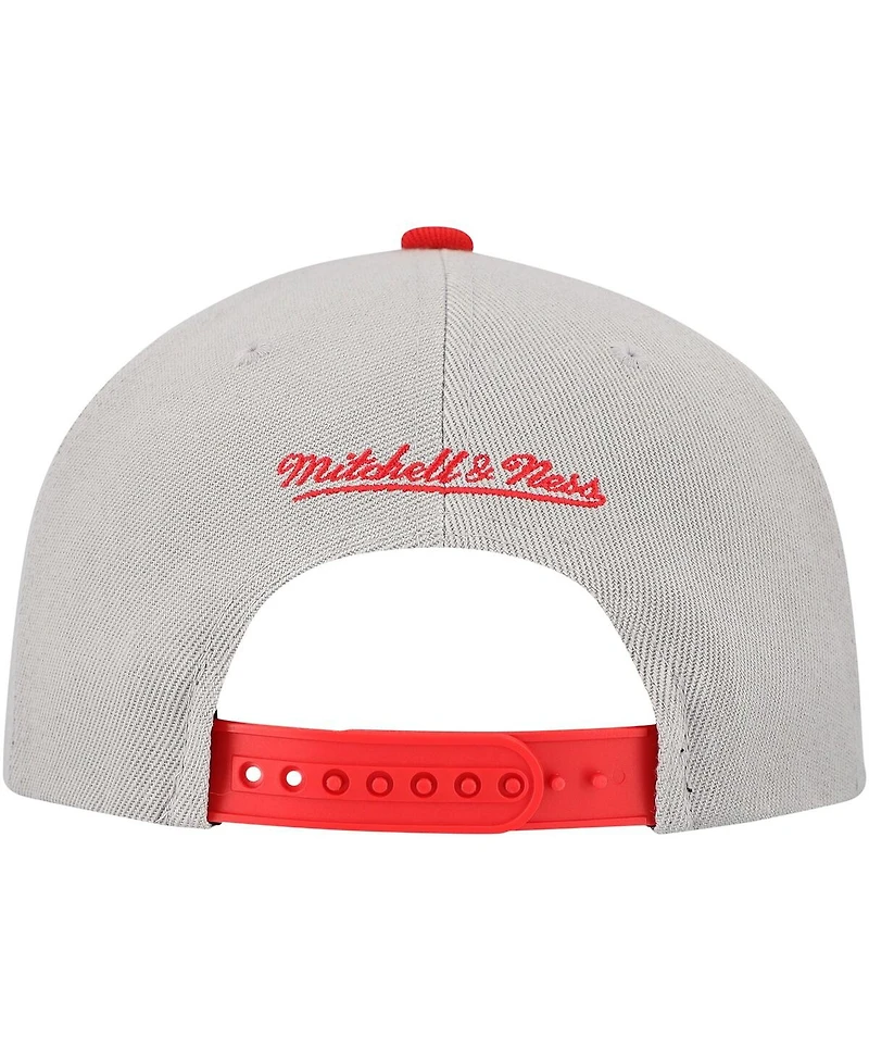 Mitchell & Ness Men's Gray St. Louis Cardinals Knock Out Panel Snapback Hat