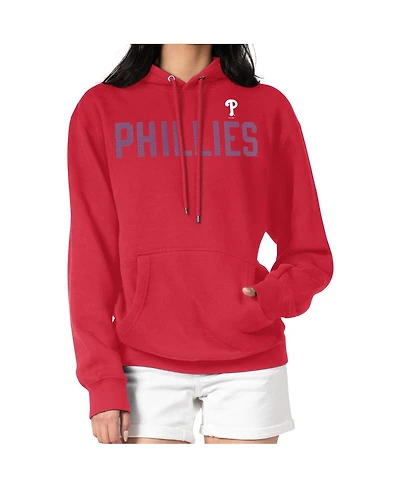 G-iii 4Her by Carl Banks Women's Red Philadelphia Phillies Dot Print Pullover Hoodie