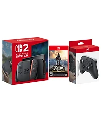 Nintendo Switch 2 Console with Zelda Breath of the Wild and Pro Controller Bundle