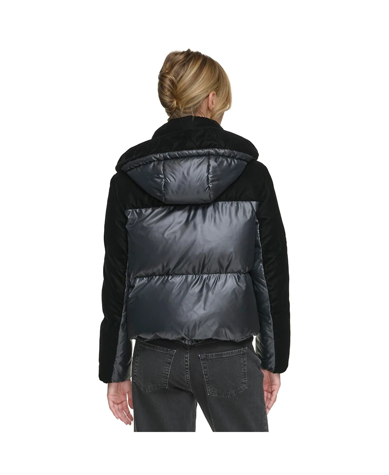 Women's Vega Mixed Media Short Down Coat