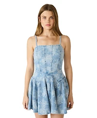 Steve Madden Juniors' Denim Square Neck Mini Dress
