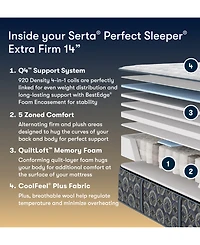 Serta Perfect Sleeper Cascade Range 14" Extra Firm Tight Top Mattress, California King
