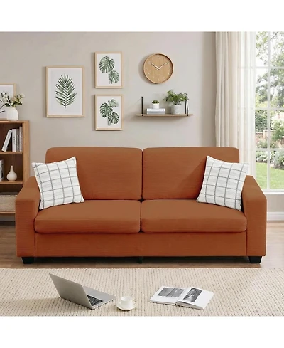 gaomon 84" Oversized Corduroy Loveseat, Modern Deep Seat 2-Seater Sofa with Wide Arms for Living Room