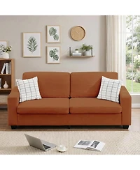 gaomon 84" Oversized Corduroy Loveseat, Modern Deep Seat 2-Seater Sofa with Wide Arms for Living Room