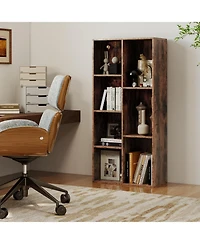 Slickblue 7-Compartment Bookshelf Vertical or Horizontal Storage