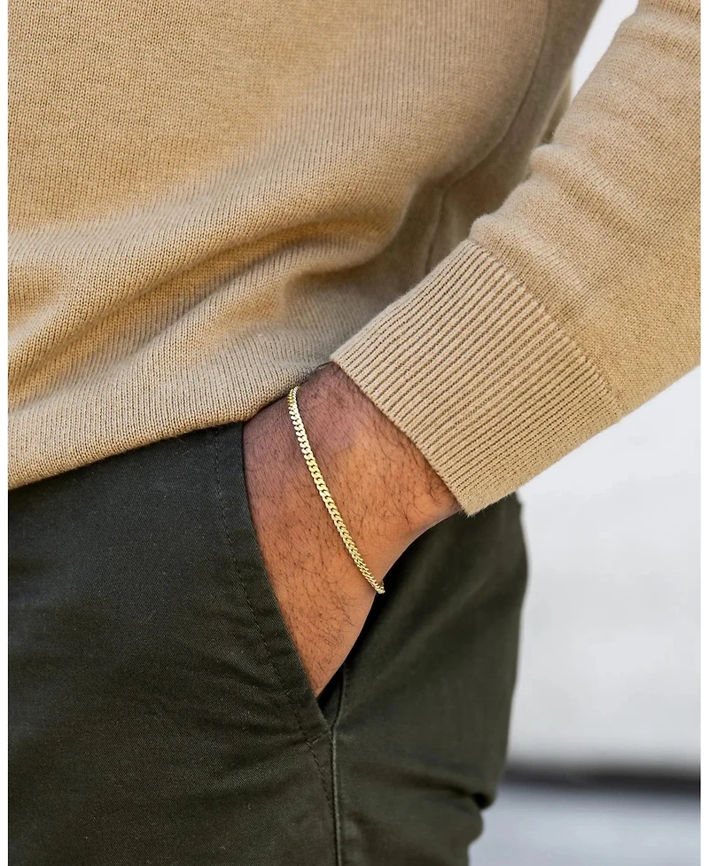 Vincero Men's Curb Chain – 5mm Gold Plated Bracelet, 8.2"