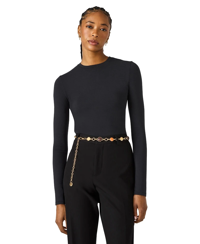 Steve Madden Gem Stones Hardware Chain Belt