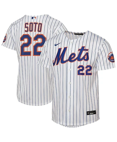 Nike Big Boys and Girls Juan Soto White New York Mets Home Stadium Player Jersey