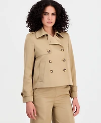 Tahari Asl Women's Cropped Trench Coat