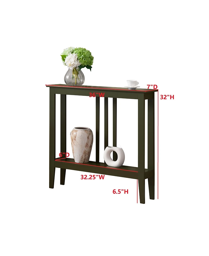 Kings Brand Furniture Entryway Table - Narrow Console with Storage Wood Tables for