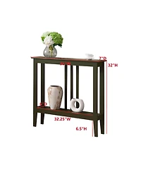 Kings Brand Furniture Entryway Table - Narrow Console with Storage Wood Tables for
