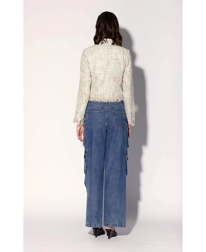 Walter Baker Women's Veronica Notch-Collar Boucle Tweed Jacket