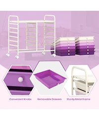 Sugift 12 Drawers Rolling Storage Cart for Home and Office