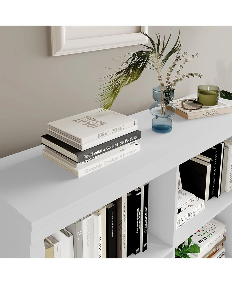 gaomon 3-Tier 6-Cube Bookcase, Wooden Cubby Bookshelf with Anti-Tip Design, Open Display for Bedroom, Living Room, Office