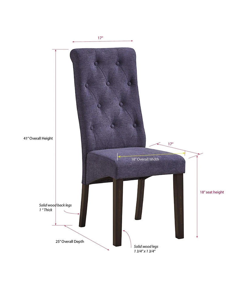 Kings Brand Furniture Set of 2 Dining Chairs