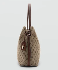 Mango Women's Logo-Print Bucket Bag