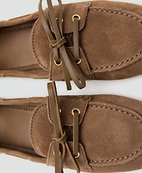 Mango Women's Bow Suede Moccasins