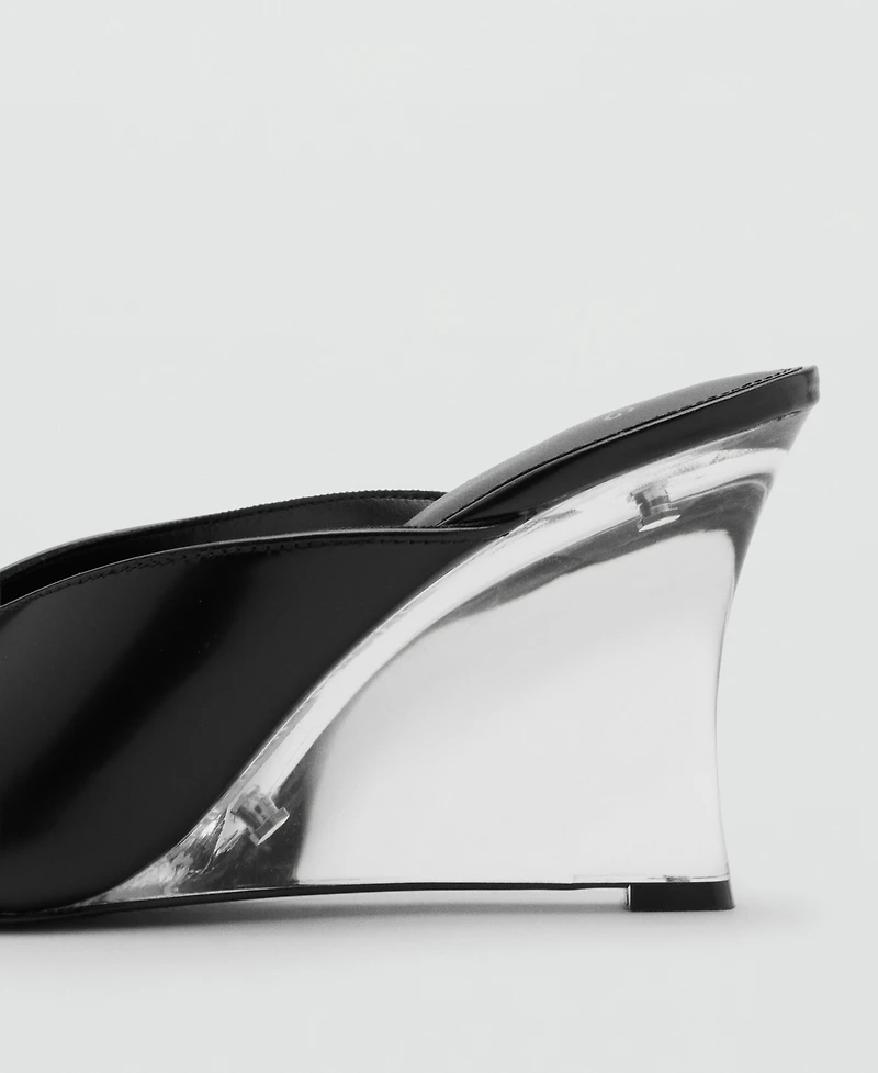 Mango Women's Combined Leather Wedge Shoes