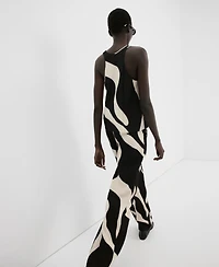 Mango Women's Printed Straight Pants