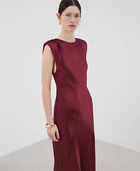 Mango Women's Fitted Satin Dress