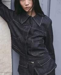 Mango Women's Pockets Denim Jacket