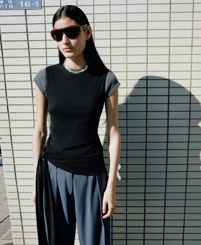 Mango Women's Knot Detail Cotton Top