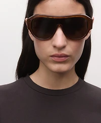 Mango Women's Asymmetrical Hem Fitted Cotton T-Shirt